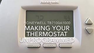 Deprogramming Your Thermostat Manual Mode [upl. by Oicnaneb471]