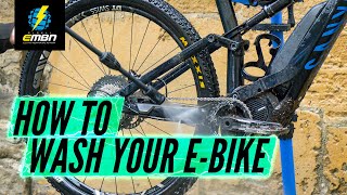 How To Wash An E Bike  Cleaning An Electric Mountain Bike [upl. by Teddman]