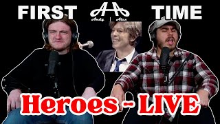 Heroes Live  David Bowie  Andy amp Alex FIRST TIME REACTION [upl. by Manouch]