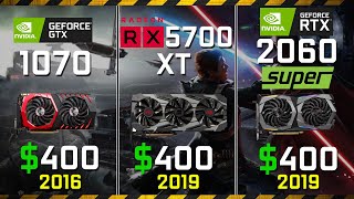 GeForce GTX 1070 vs RX 5700 XT vs RTX 2060 Super  1080p 1440p Gaming Benchmarks [upl. by Neelyam]