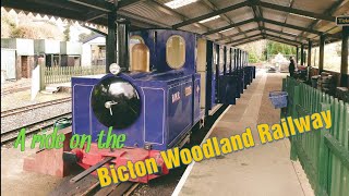 Bicton Woodland Railway at Bicton Gardens train ride [upl. by Karlee]