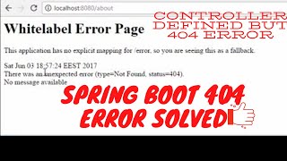 spring  Spring Boot  404 error Spring Boot Error  404 spring boot  404 Error not found [upl. by Mauldon]