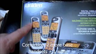 Uniden Digital Cordless phone system with DECT 60 [upl. by Parsaye]