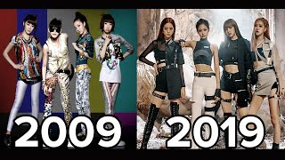 Evolution of Kpop Girl Groups 2009  2019 [upl. by Erotavlas]