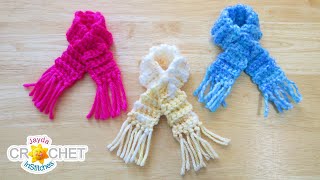 Miniature Keyhole Scarf Ornament Pattern amp Tutorial  Crochet Quick Fix [upl. by Drofwarc440]