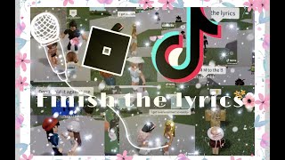 Roblox Tiktok Compilation  Finish the lyrics [upl. by Anawek279]