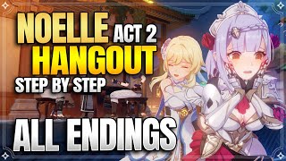 Noelle Hangout Event Act 2 All Endings  Achievements 【Genshin Impact】 [upl. by Bbor728]