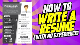 HOW TO WRITE a RESUME with NO EXPERIENCE DOWNLOAD The 5minute RESUME template [upl. by Ivey]