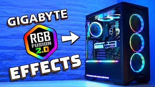 Gigabyte RGB Fusion 20 All Effects Aorus and Gigabyte RGB Software [upl. by Gilman]