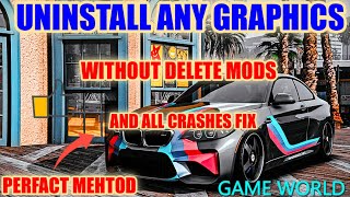 GTA 5 HOW TO UNINSTALL REDUX GRAPHICS PERFECT METHOD FIX ALL CRASHES WITHOUT DELETE YOUR MODS [upl. by Pulcheria218]