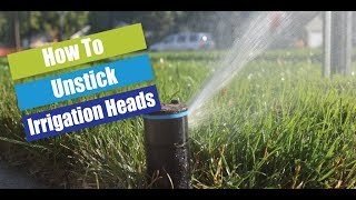 How To Unstick Sprinkler Heads  Topeka Landscape [upl. by Starks]