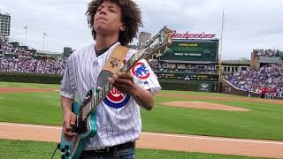 Brandon Niederauer Natinal Anthem May 26 2019 Wrigley Field nunupics [upl. by Aimekahs]