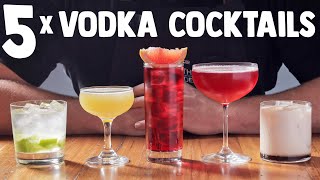 5 x Easy Vodka Cocktails part 1 [upl. by Nylyrehc]