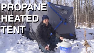 Camping In Propane Heated Tent [upl. by Tansy]