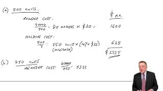 Inventory Control part 1 The EOQ Formula ACCA Management Accounting MA [upl. by Eisenhart]