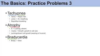 Medical Terminology  The Basics  Lesson 1  Practice and Example Problems [upl. by Metts]