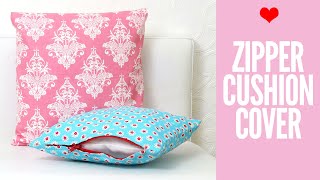 Zippered Cushion Covers for Beginners  Easy Tutorial [upl. by Judd]