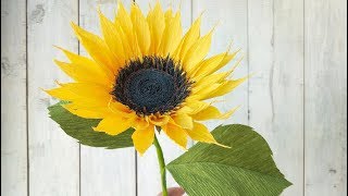 Como hacer flores de papel Girasoles Super faciles y rapidas  DIY Manualidades 22 [upl. by Meensat]