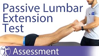 Passive Lumbar Extension Test PLET  Lumbar Instability [upl. by Jarrow890]