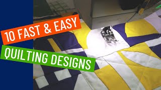 🏅 🥳 10 Fast amp Easy Quilting Designs  Finish Your Quilt [upl. by Valerye479]