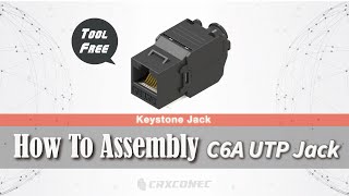 Cat6a UTP RJ45 keystone jack assembly guide [upl. by Inatsed]