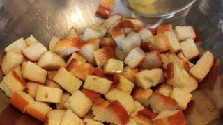 How to Make Croutons  Garlic Parmesan Croutons Recipe [upl. by Rodrich]