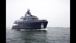 Bering 80 Veda  Steel expedition yacht underway [upl. by Anual932]