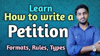 How to write a petitionrulesformattype with exampleHow to file a petition [upl. by Hcib]