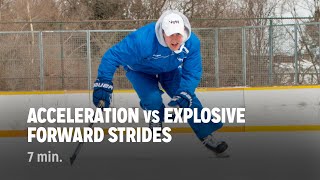 Acceleration vs Explosive Forward Strides  iTrain Hockey [upl. by Aloel]