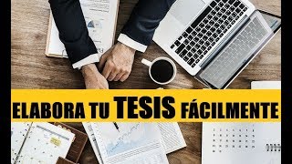 CÓMO HACER UNA TESIS FÁCILMENTE  ESTRUCTURA [upl. by Alyos]