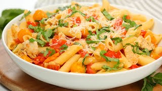 Bruschetta Chicken Pasta  Easy 15 Minute Dinner Recipe [upl. by Northway]