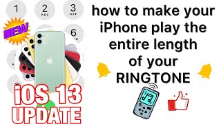 How To Make iPhone Ring Longer Or Shorter iOS 13 UPDATE [upl. by Kan]