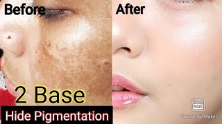 pigmentation cover base makeup pigmentationmakeup makeupbase brownspots [upl. by Erlond]