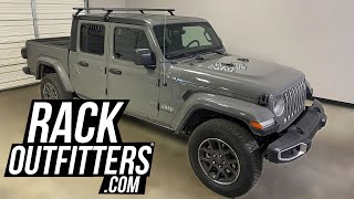 2020 Jeep Gladiator Hardtop with Thule Rapid Raigutter WingBar EVO Roof Rack Crossbars [upl. by Fitzhugh]