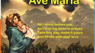 Ave Maria Gratia Plena English Lyrics [upl. by Attelahs]