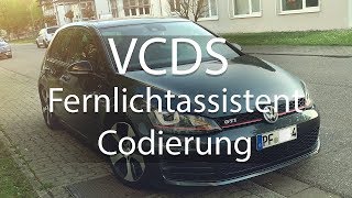 VW Golf 7  Light Assist Fernlichtassistent  Freischaltung  Codierung mit VCDS [upl. by Ecirual412]