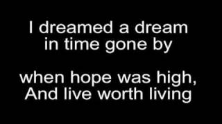 Susan boyleI Dreamed a Dream Lyrics [upl. by North]