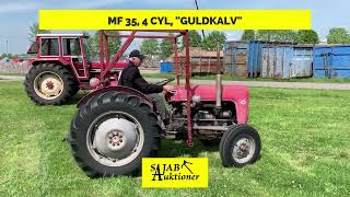 Traktor MF 35 4 cyl quotGuldkalvquot  Sajab Auktioner [upl. by Lucias]