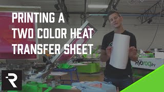 How to Screen Print Printing Two Color Plastisol Heat Transfer Sheets [upl. by Aiket665]