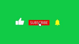 YouTube like subscribe bell icon buttons  Green screen [upl. by Enetsirk709]