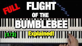 FLIGHT OF THE BUMBLEBEE PIANO TUTORIAL [upl. by Sihtnyc228]