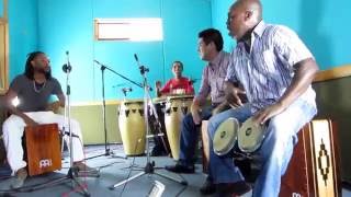 AfroPeruvian Percussion Performance with Congas Bongos and Cajons [upl. by Eyoj]