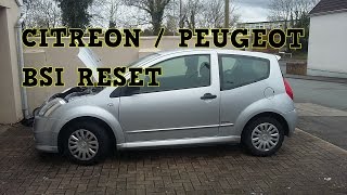 CITROEN PEUGEOT BSI RESET STEP BY STEP  Procedure in Description [upl. by Esilana]