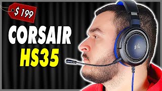 HEADSET DE ENTRADA DA CORSAIR ME SURPREENDEU FONE HS35 CORSAIR  UNBOXING E OPINIÃO [upl. by Decker]