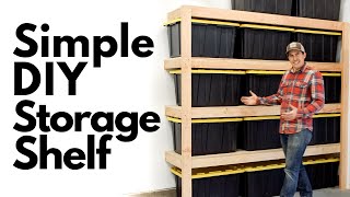 How To Build SIMPLE DIY STORAGE SHELVES [upl. by Aldarcy]