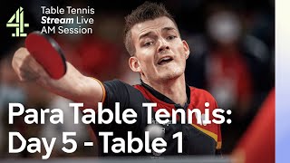 Live European Para Table Tennis Championships  Table 1  Day 5  AM Session  Sheffield 2023 [upl. by Eanej536]