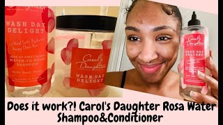 Carols Daughter Wash Day Delight Rose water ShampooampRose water Detangling Conditioner REVIEW [upl. by Leboff]