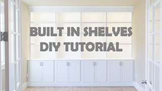 DIY Built In Shelves Tutorial  Base  Cabinets  Part I [upl. by Elvah703]