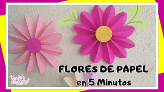 Como hacer FLORES DE PAPEL fáciles En Menos de 5 MINUTOS [upl. by Nnazil847]