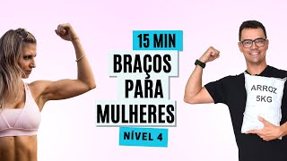 Treino de BRAÇOS para Mulheres  Nível 4  Exercícios para Firmar o Braço [upl. by Nauht21]